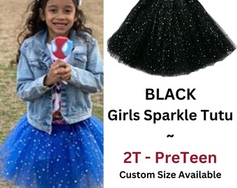 Tutu, Star Tutu, Black Tutu, Sparkle Tutu, tulle skirt, infant tutu, tutus for girls, daughter gift