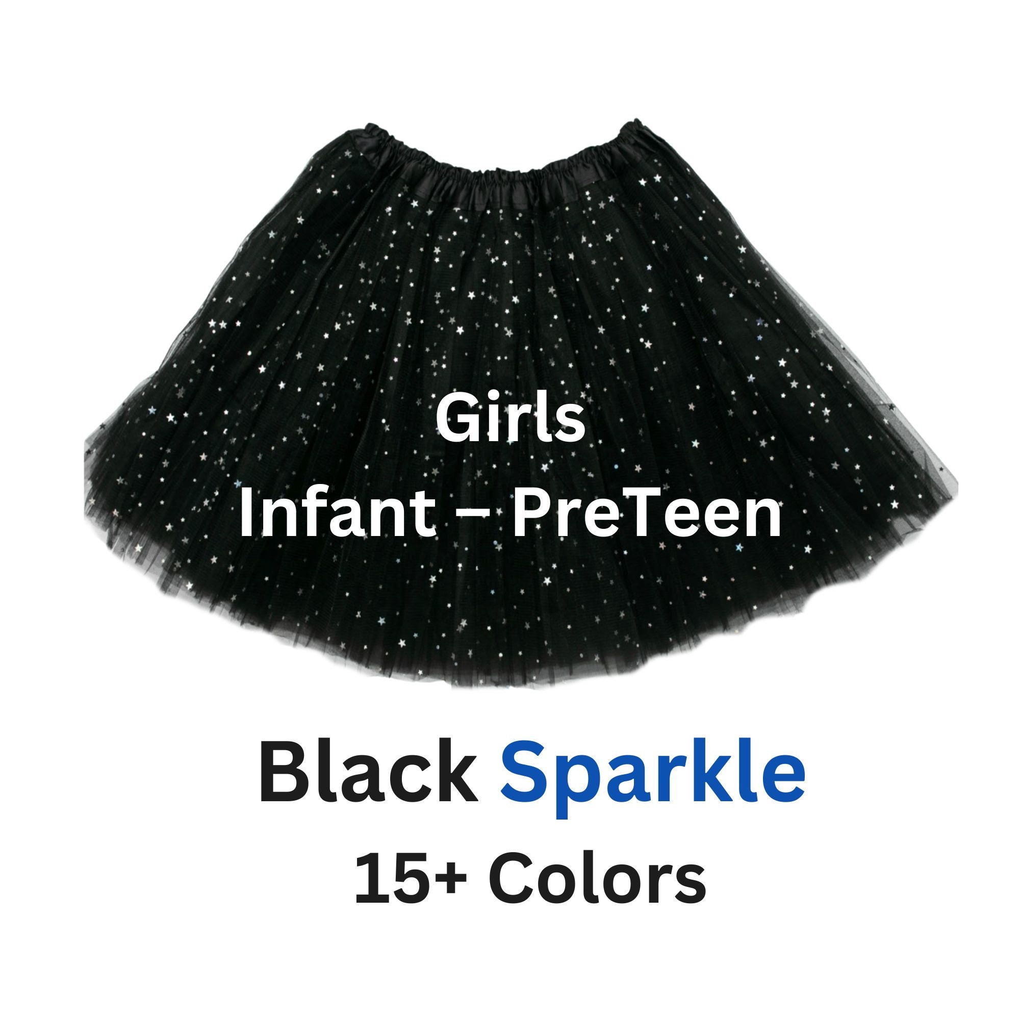 Black sparkle tutu skirt cheap