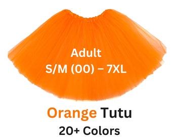 Tutu, Orange adult, teen tutu, womens tutu, plus size, adult tulle skirt, costume, engagement, cosplay