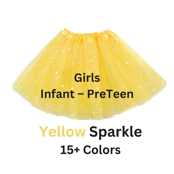 Tutu, Star Tutu, Yellow Tutu, Sparkle Tutu, tulle skirt, infant tutu, tutus for girls, daughter gift