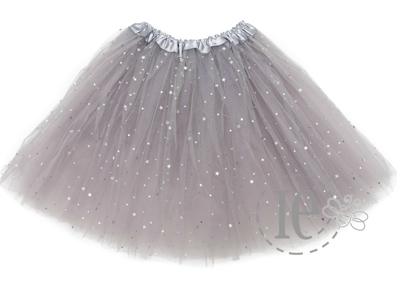 Teen Sparkle Tutu 4L Adult Sparkle Silver SPARKLE ADULT Tutu 4-Layer Adult Sparkle Tutu Silver Ballet Tutu Silver Sparkle Tutu