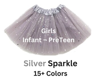 Tutu, Star Tutu, Silver Tutu, Sparkle Tutu, tulle skirt, infant tutu, tutus for girls, daughter gift