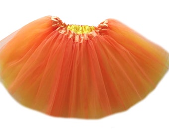 Orange Yellow Tutu, Reversible tutu, Multicolor Tutu, Princess Tutu, Girls Tutu