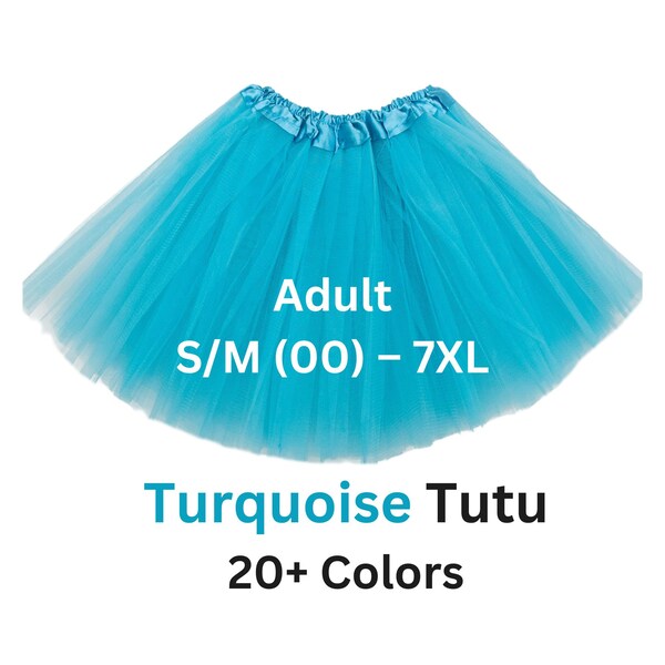 Tutu, Turquoise adult, teen tutu, womens tutu, plus size, adult tulle skirt, costume, engagement, cosplay