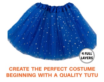 Tutu, Halloween tutu, royal blue girls Tutu, Star Tutu, Tulle Skirt, Halloween, trick or treat, tutus for girls