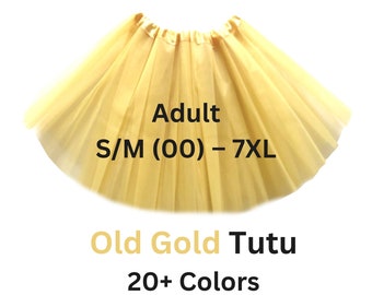 Tutu, Gold adult, teen tutu, womens tutu, plus size, adult tulle skirt, costume, engagement, cosplay