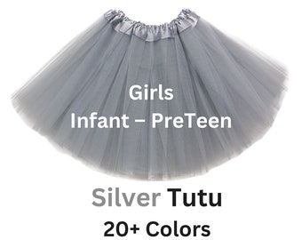 Tutu, Silver tutu, tutus for girls, tulle skirt, girls tutu, costume, granddaughter gift