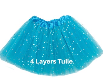 Tutu, Star Tutu, Turquoise Tutu, Turquoise Sparkle Tutu, Turquoise Glitter Tutu, birthday tutu, tutus for girls, daughter gift