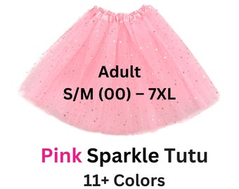 Tutu, Pink adult, sparkle tutu, womens tutu, plus size, tulle skirt, engagement, cosplay