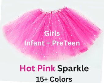 Tutu, Star Tutu, Hot Pink Tutu, Sparkle Tutu, tulle skirt, infant tutu, tutus for girls, daughter gift