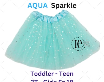 Aqua Tulle Tutu Skirt: Girls' Birthday Outfit, Photography Prop