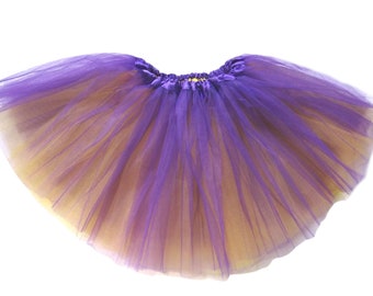 Purple Yellow Tutu, tutus for girls, tulle skirt,  girls tutu, costume, granddaughter gift