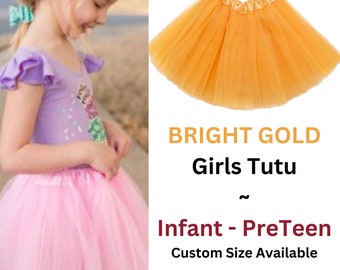 Tutu, Gold tutu, tutus for girls, tulle skirt, girls tutu, costume, granddaughter gift