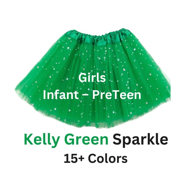 Tutu, Star Tutu, Green Tutu, Sparkle Tutu, tulle skirt, infant tutu, tutus for girls, daughter gift