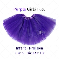Dark Purple Tutu Skirt 30cm (Age 3-6) main image 1