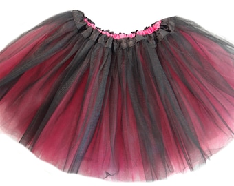 Black Hot Pink Tutu, Collegiate Tutu, Girls Tutu, Costume, Birthday Tutus, Dress Up tutus, Dance tutu, Princess tutu