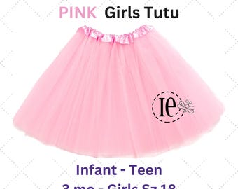 Pink Tulle Tutu Skirt: Birthday Outfit, Photography Prop