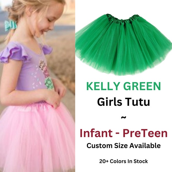 Tutu, Kelly Green tutu, tutus for girls, tulle skirt, girls tutu, costume, granddaughter gift