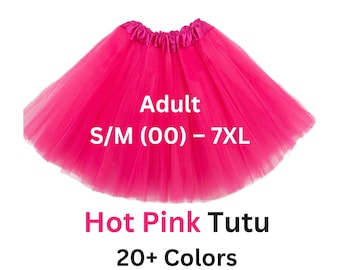 Tutu, Hot Pink adult, teen tutu, womens tutu, plus size, adult tulle skirt, costume, engagement, cosplay
