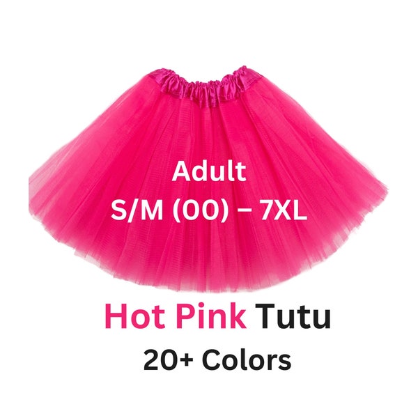 Tutu, Hot Pink adult, teen tutu, womens tutu, plus size, adult tulle skirt, costume, engagement, cosplay