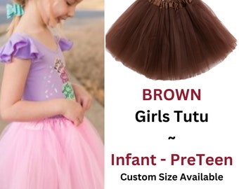 Tutu, Brown tutu, tutus for girls, tulle skirt, girls tutu, costume, granddaughter gift