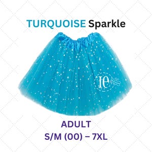 Sparkle Turquoise Tulle Tutu - Adult Women&#39;s Plus Size