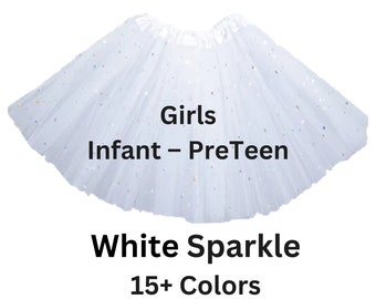 Tutu, star tutu, White tutu, sparkle tutu, tulle skirt, infant tutu, daughter gift, tutus for girls