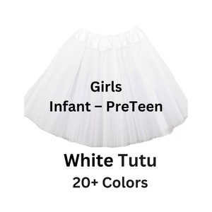 Tutu, White tutu, tutus for girls, tulle skirt, girls tutu, costume, granddaughter gift image 1