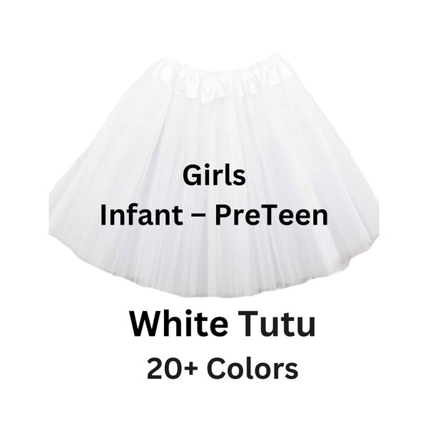 Tutu, White tutu, tutus for girls, tulle skirt, girls tutu, costume, granddaughter gift