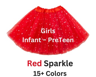 Tutu, Star Tutu, Red Tutu, Sparkle Tutu, tulle skirt, infant tutu, tutus for girls, daughter gift