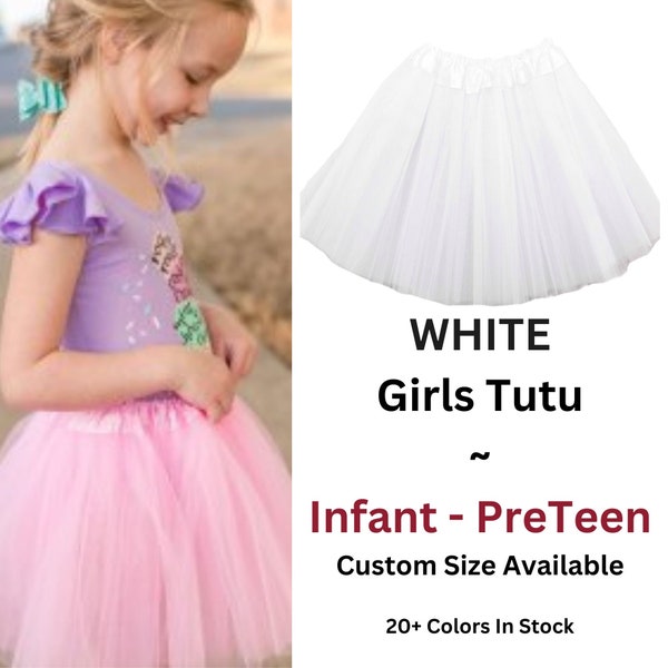 Tutu, White tutu, tutus for girls, tulle skirt, girls tutu, costume, granddaughter gift