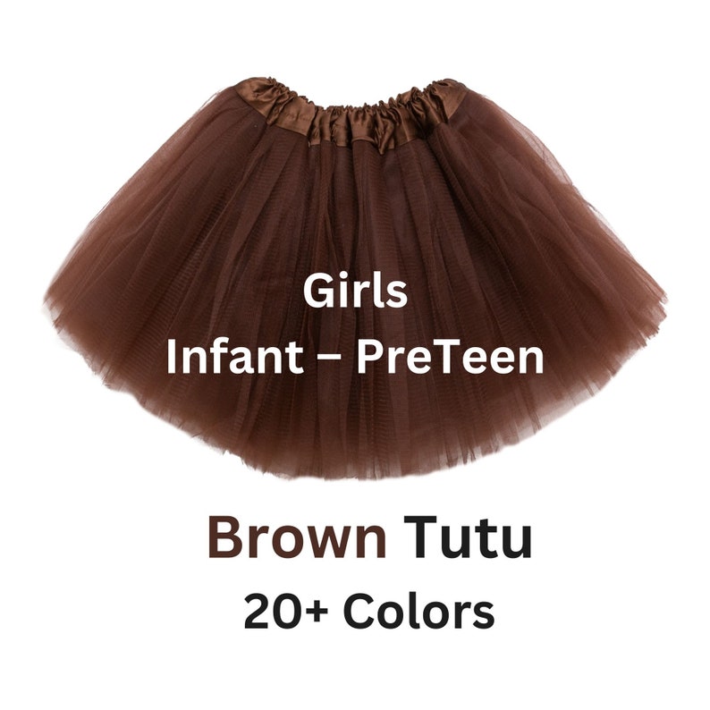 Tutu, Brown tutu, tutus for girls, tulle skirt, girls tutu, costume, granddaughter gift image 1