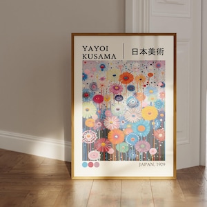 Cartel digital de Yayoi Kusama - Arte de pared japonés digital, impresión Kusama, arte de pared japonés, impresión Yayoi Kusama, descarga digital directa