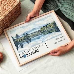 Katsushika Hokusai Poster - Mountain, Japanese Exhibition Art, Hokusai Print as Japandi Artwork, Japanese Landscape Wall Art