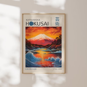 Katsushika Hokusai Poster - Nature, Japanese Exhibition Art, Hokusai Print as Japandi Artwork, Japanese Landscape Wall Art