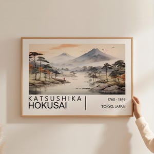 Katsushika Hokusai Poster - Japanese Exhibition Art, Hokusai Print as Japandi Artwork, Japanese Landscape Wall Art