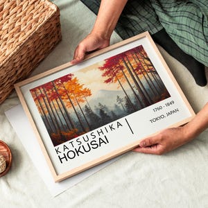 Katsushika Hokusai Poster - Japanese Exhibition Art, Hokusai Print as Japandi Artwork, Japanese Landscape Wall Art