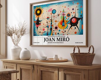 ジョアン・ミロのアートプリント、ミロ風のプリント可能なウォール