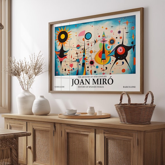 ジョアン・ミロ 額縁 印刷 ポスター インテリア アート用品 ジョアン・ミロ 額縁 印刷 ポスター インテリア