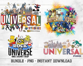 Universal Studios 2026 Trip PNG Bundle: Family Vacation Design (Instant Download)