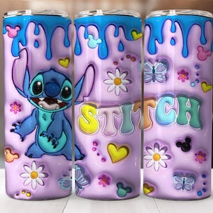 Inflated Cartoon Tumbler Design Png 3D Cartoon Tumbler Wraps 20oz Skinny Sublimation Digital Downloads 3D Puffy Cartoon Design Sublimation