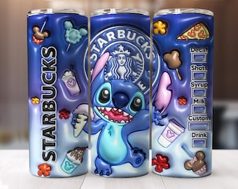 3D Stitch Tumbler Wrap: 20oz Skinny Sublimation Design (Digital Download)