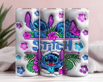 Envoltura para vaso con puntada 3D: Diseño de sublimación delgado de 20 oz (descarga digital)