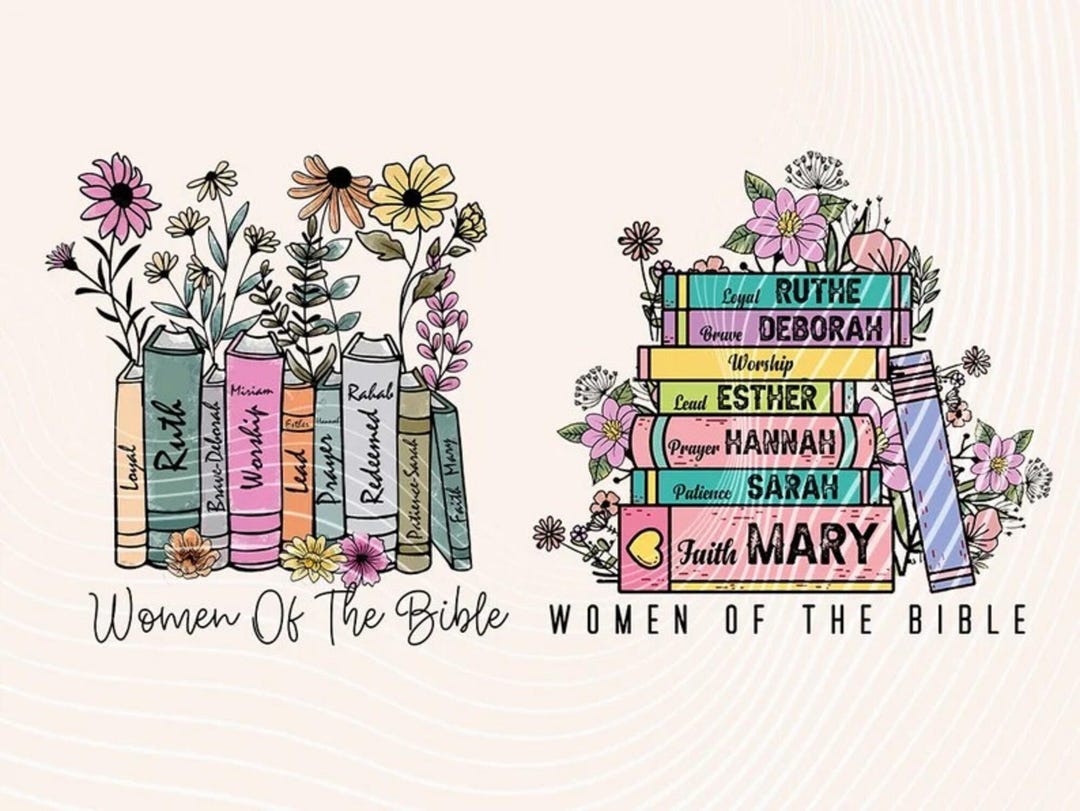 Floral Women of the Bible PNG: Christian Artwork (digital Download) - Etsy