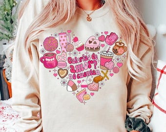 Mexican Valentine PNG: Cafecito, Concha & Candy (Digital Download)