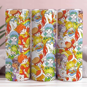 80s Cartoon Tumbler PNG: Rainbow Brite 20oz Skinny Tumbler Wrap (Digital Download)