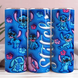 3D aufgeblasene Stitch Tumbler Wrap, Stitch Kaffee Design Tumbler, 3D Stitch Puffy Tumbler Wrap, 20 Unzen Tumbler Wrap, Instant Download