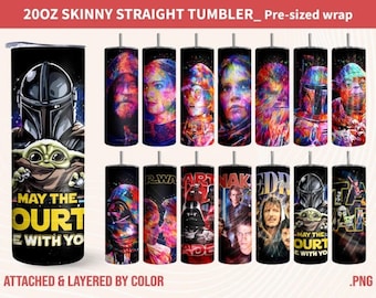 Envoltorio para vaso de Star Wars: vaso recto delgado de 20 oz (descarga digital)