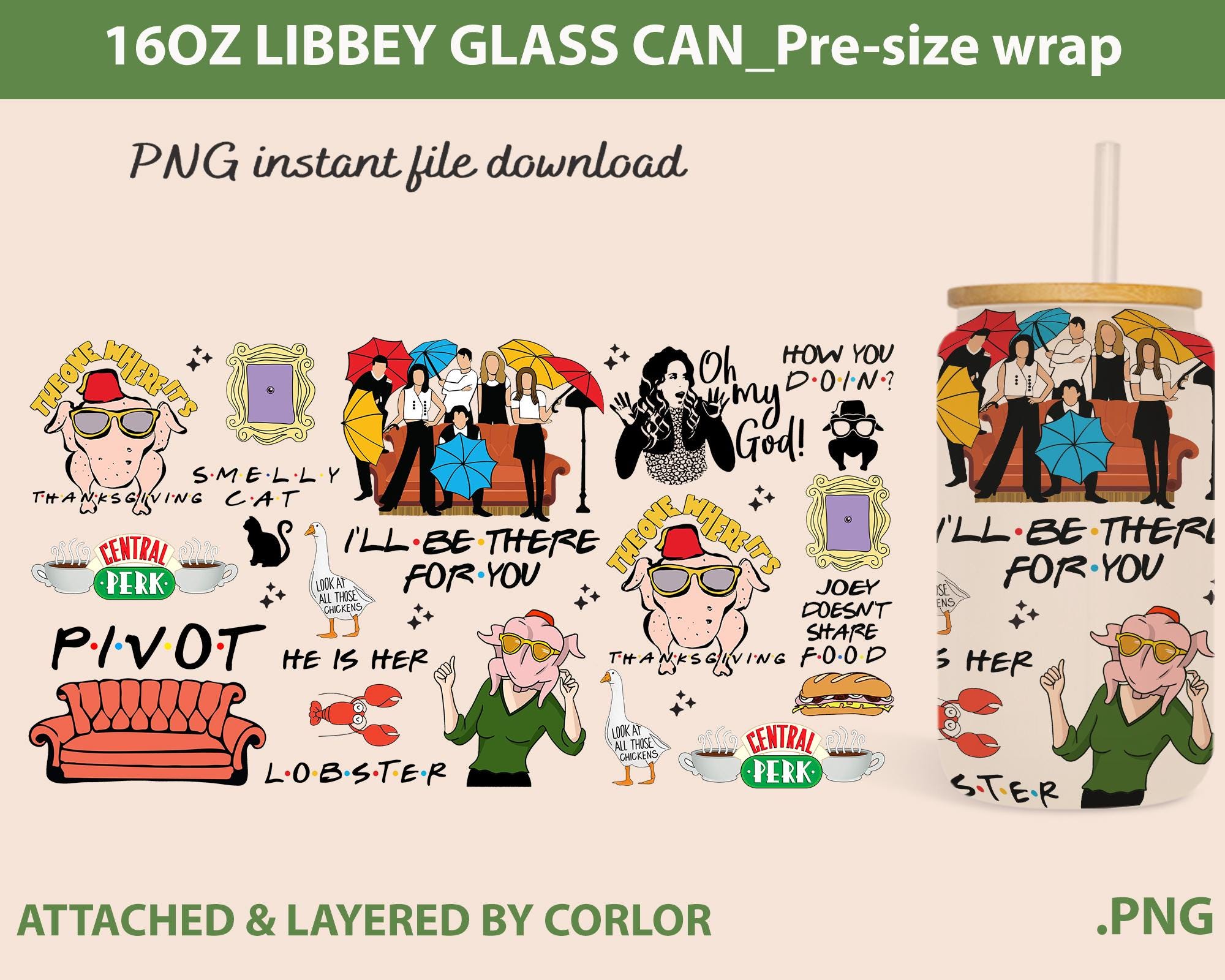 Friends Giving Sublimation Designs, Thanks Giving Png, 16oz Libbey Glass Can, Friends come together, TV t-shirt Designs PNG , Popular png