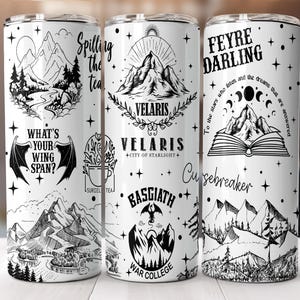 Velaris lasergegraveerde 20oz Tumbler Svg, ACOTA R, Suriel Tea, City of Starlight Tumbler Wrap, Smut boek gegraveerd Svg, To Stars Night Court